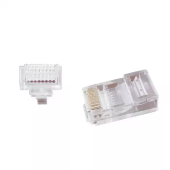 Conector de cables Gembird LC-PTU-01/100 8P8C RJ45 Transparente