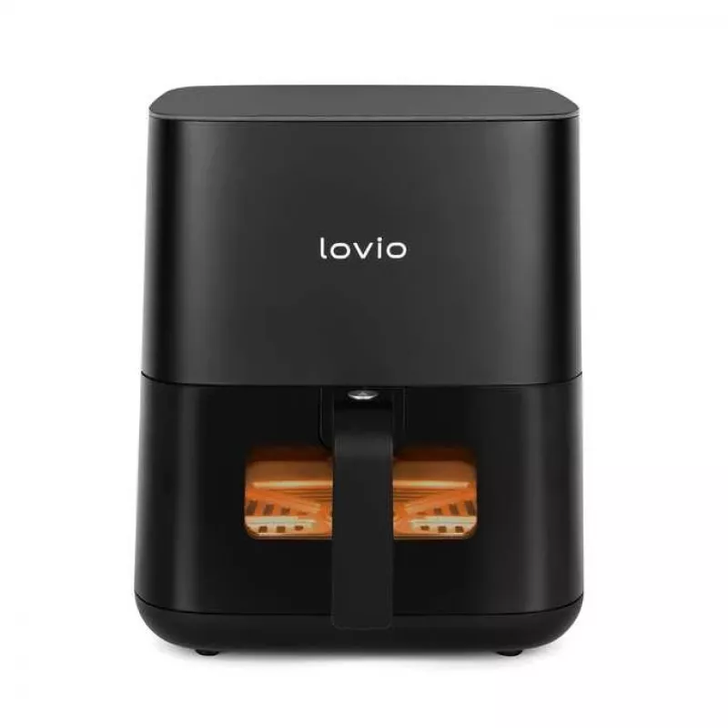 Freidora de aire Lovio LVAF001BK 5 l negra — freidora de aire compacta, capacidad de 5 litros