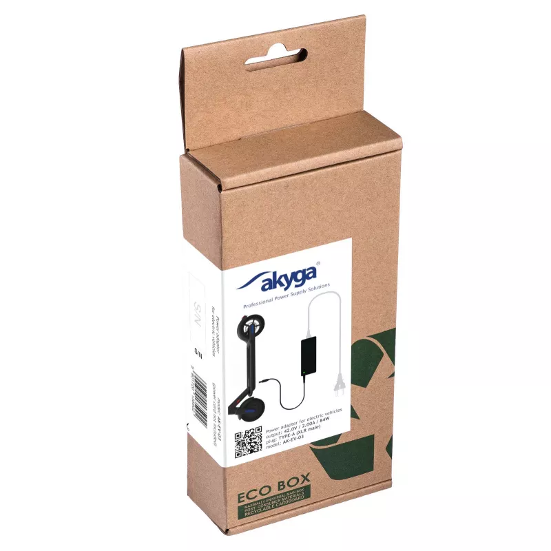 Akyga AK-EV-03 cargador para bicicletas eléctricas y patinetes eléctricos con batería de 36 V, 42 V / 2 A, 84 W, conector macho XLR de 3 pines, 1 m