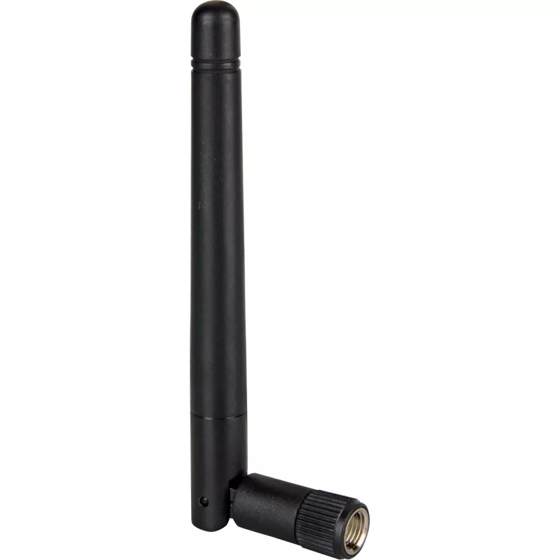 Delock 88339 antena Wi-Fi 802.11 b/g/n, RP-SMA, 2 dBi, omnidireccional, con articulación abatible, negra