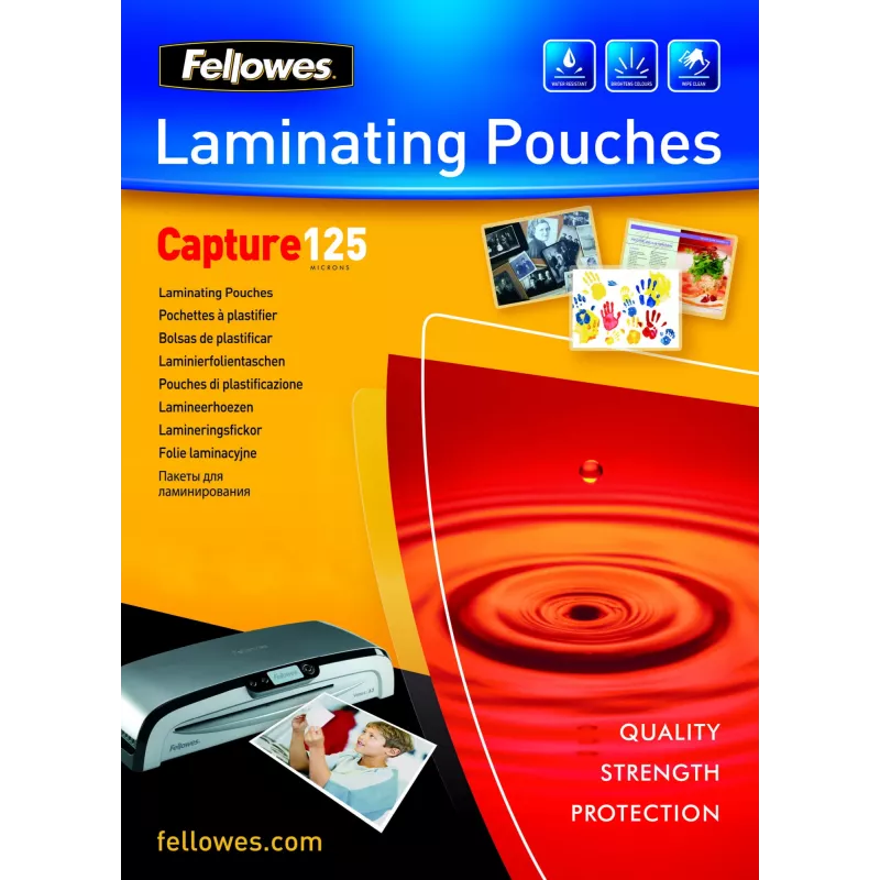 Fellowes A6 Glossy fundas de laminar de 125 micras – pack de 100