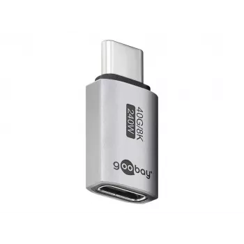 Adaptador USB-C Goobay recto USB4 - conector macho > conector hembra (74447)