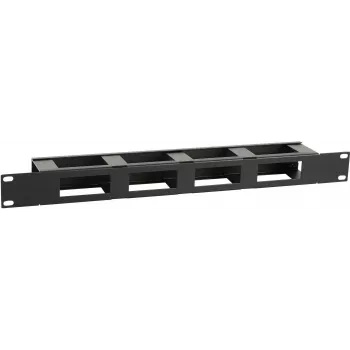 Panel de gestión de cables LOGON RAO410BL 1U negro 19 pulgadas