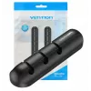 Vention organizador de cables 5 puertos, 2 uds., negro
