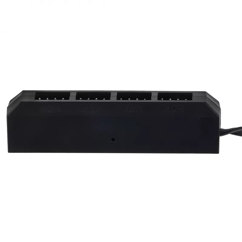 Hub de ventiladores DeepCool FH-04 – ATX de 20 pines a 4× 3 pines Molex, cable de 0,55 m, negro