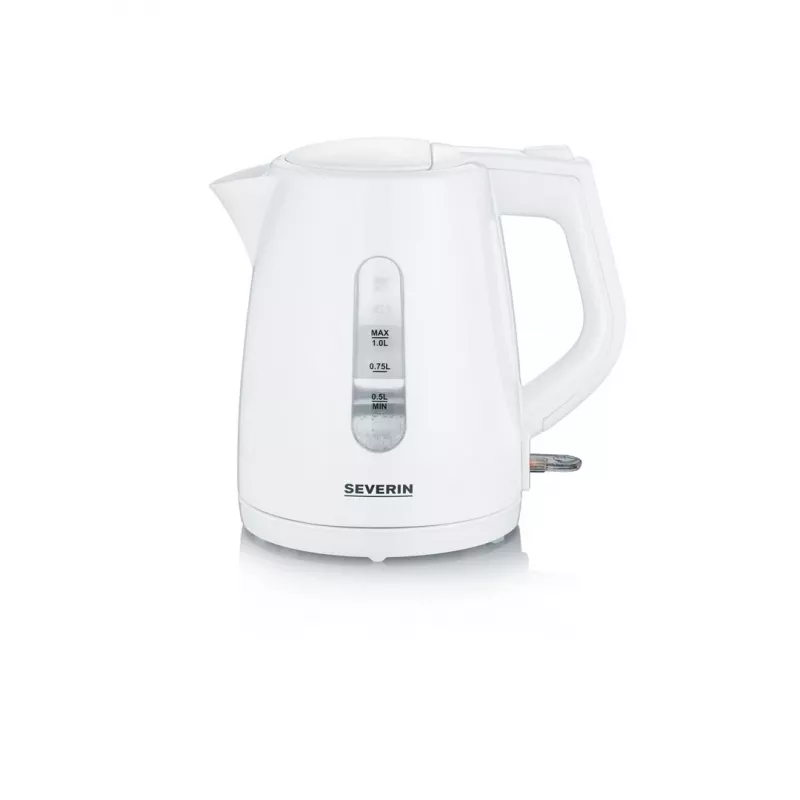 Hervidor eléctrico SEVERIN 1 L 2200 W blanco — inalámbrico, base de 360°, resistencia oculta
