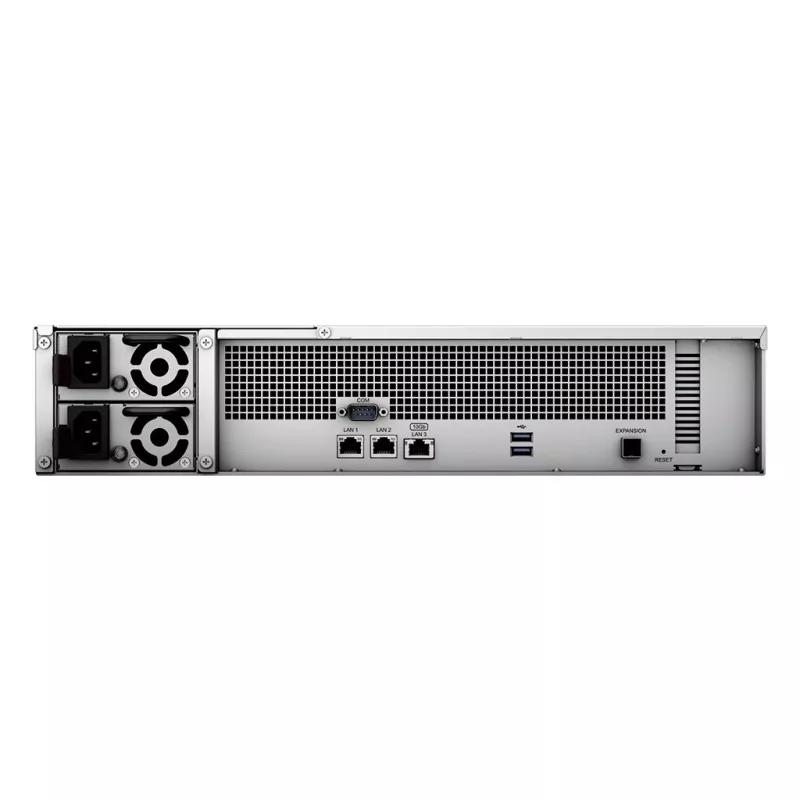 Synology RackStation RS2423+ servidor NAS/almacenamiento en rack (2U) Ryzen Embedded V1780B 8 GB DDR4 0 TB DiskStation Manager Negro, Gris