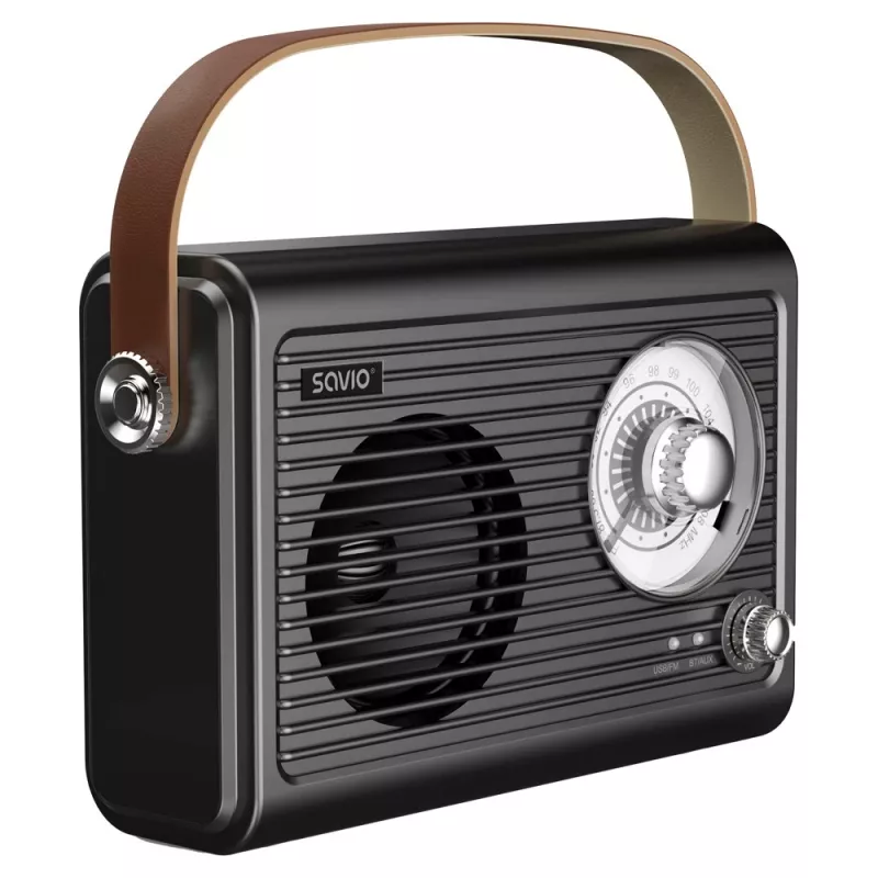 Radio portátil Savio RS-01 analógica negra