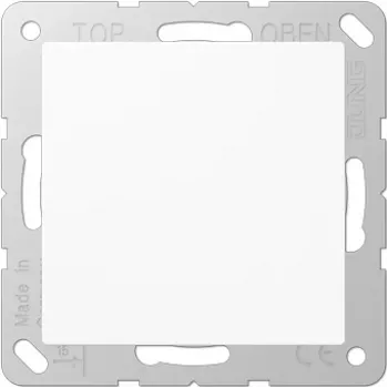 JUNG A 594-0 WW tapa ciega con anillo de soporte, blanco alpino