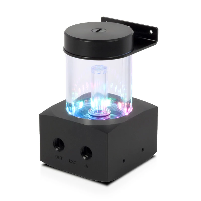 Alphacool Core 100 Aurora 15393 depósito, D5/VPP, ARGB, acetal/acrílico, negro