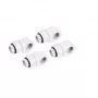 Conector en L de compresión Alphacool 17619 G1/4 macho a hembra giratorio, blanco