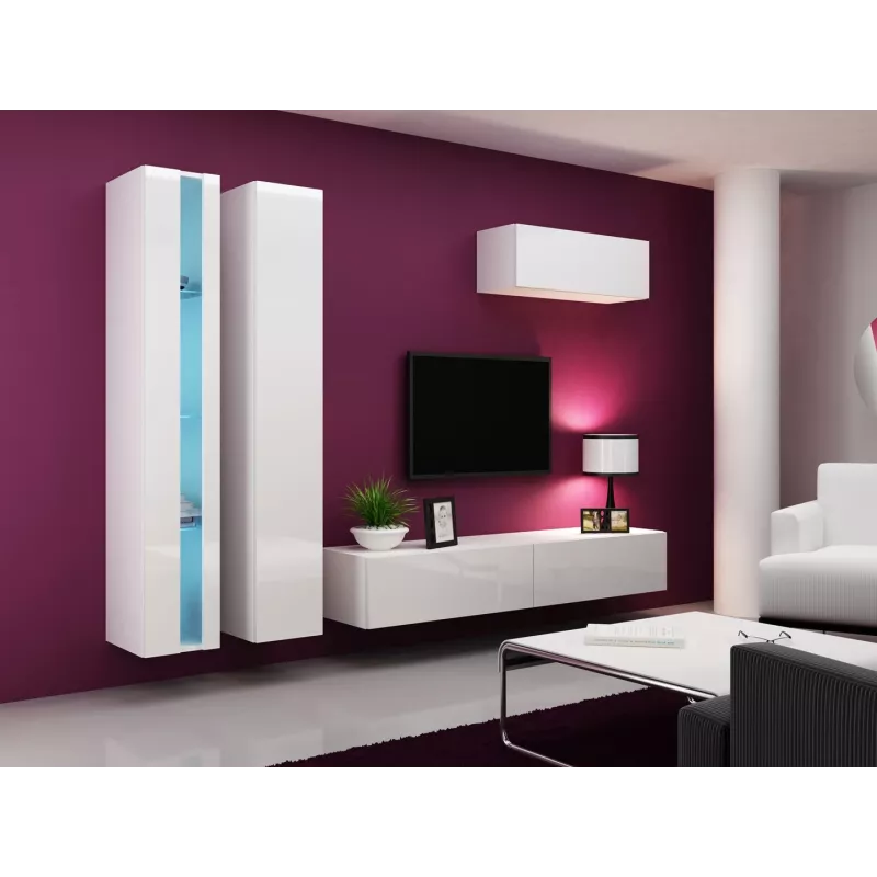 Estantería Cama VIGO NEW 180/40/30 blanco/blanco brillo