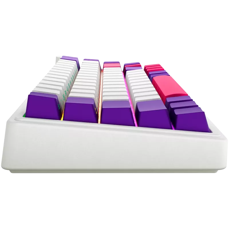 LORGAR KBP70MW, teclado gaming mecánico inalámbrico 65% Pro, blanco, distribución EN