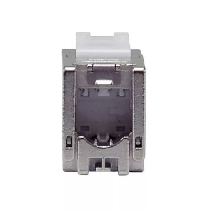 Jack Keystone Cat.6A blindado extraplano, EQUIP 767223, sin herramientas, RJ-45, plano, plata, 8 uds.