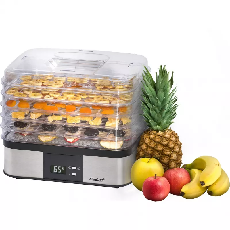 Steba ED 5 Deshidratador de alimentos, 350 W, Acero inoxidable/Negro