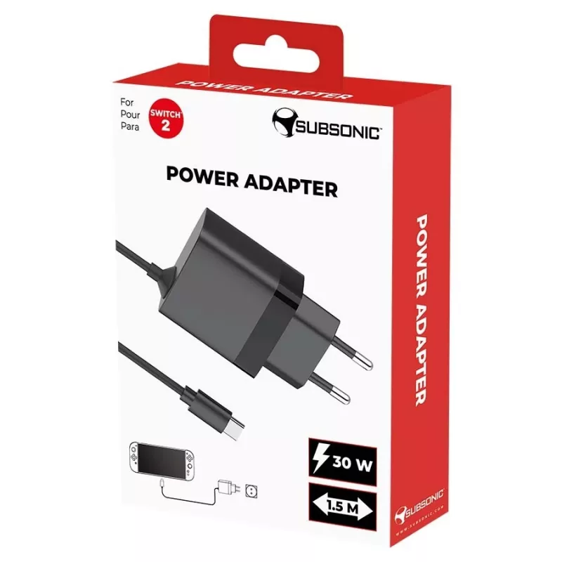 Fuente de alimentación SUBSONIC SA5713 para Switch 1/2 15V 2,5A
