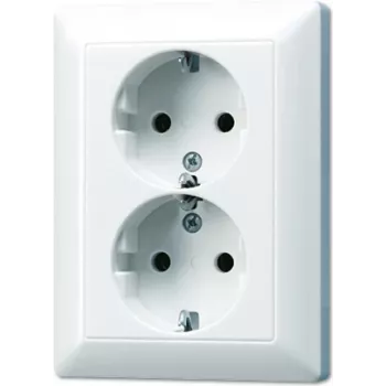 Toma de corriente doble Schuko JUNG AS5020U AS 500/A plus blanco AS5020U (AS5020U)