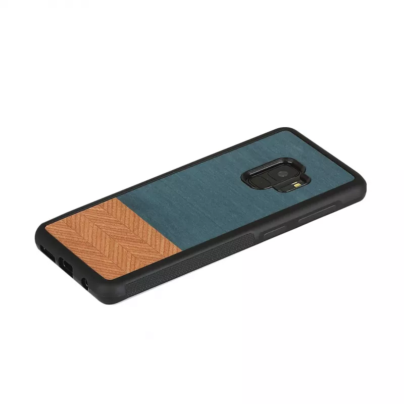 Funda para smartphone Man and Wood para Samsung Galaxy S9 Denim negro