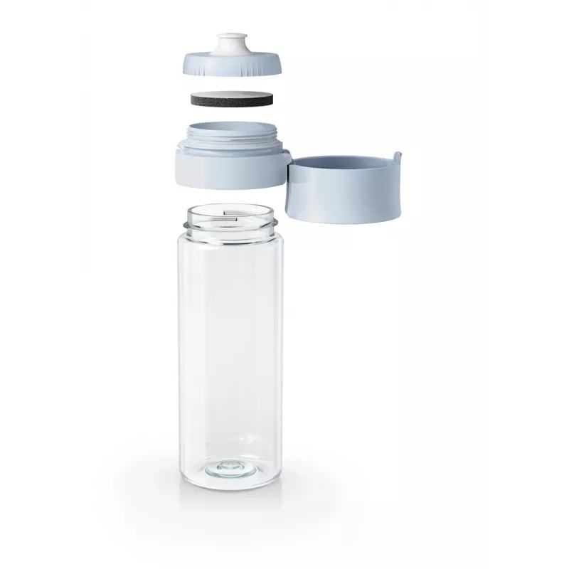 Botella filtrante BRITA Vital azul pastel 600 ml con 2 filtros MicroDisc, sin BPA, apta para lavavajillas