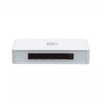 Manhattan Switch Gigabit Ethernet de 5 puertos, tamaño sobremesa, plástico, IEEE 802.3az (Energy Efficient Ethernet), tres años de garantía, caja