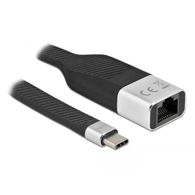 Cable plano FPC DeLOCK 86936 USB Type-C a Gigabit LAN 15 cm