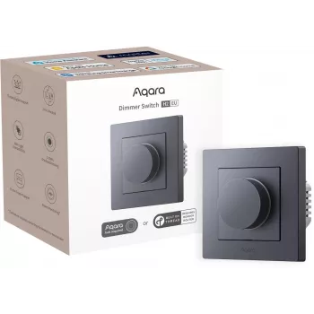 Interruptor de luz giratorio Aqara H2 EU gris — regulador giratorio, BLE, 86×86×55,5 mm
