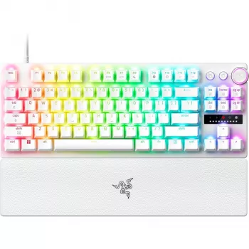 Razer Huntsman V3 Pro Tenkeyless 8KHz | Teclado gaming | Con cable | US | Blanco | Razer Analog Optical Switch Gen-2