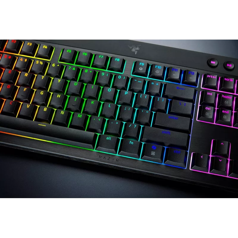 Razer BlackWidow V4 Low-Profile Tenkeyless HyperSpeed teclado gaming, interruptores verdes, distribución US