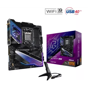 Placa base ASROCK MK X870E NOVA WIFI AMD X870E Socket AM5 ATX, DDR5, 4x DIMM, 256GB, Wi-Fi 7, BT 5.4, 5Gb LAN, PCIe Gen5 M.2