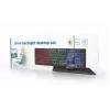 Teclado de tamaño completo con cable con ratón Gembird KBS-UML-01 — USB, QWERTY US, 104 teclas, negro