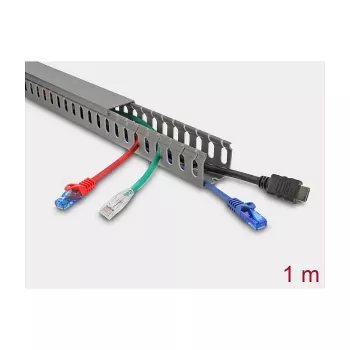 Canaleta de cables DELOCK 22029 40×40 mm, longitud 1 m, gris