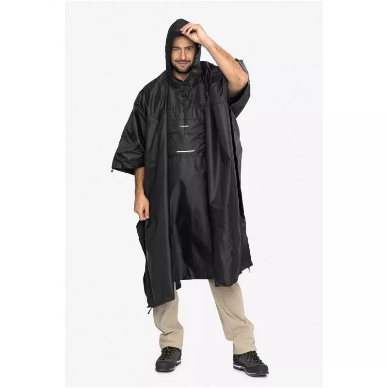 Poncho de lluvia para adultos VIKING Vesper Mochila Negro UNI
