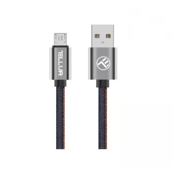 Cable de datos USB a Micro-USB Tellur 1 m, denim