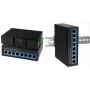 LogiLink Industrial Fast Ethernet Switch PoE, 8 puertos 10/100Base-TX RJ45, Plug & Play, carcasa metálica negra, - 1 ud. (NS201P)