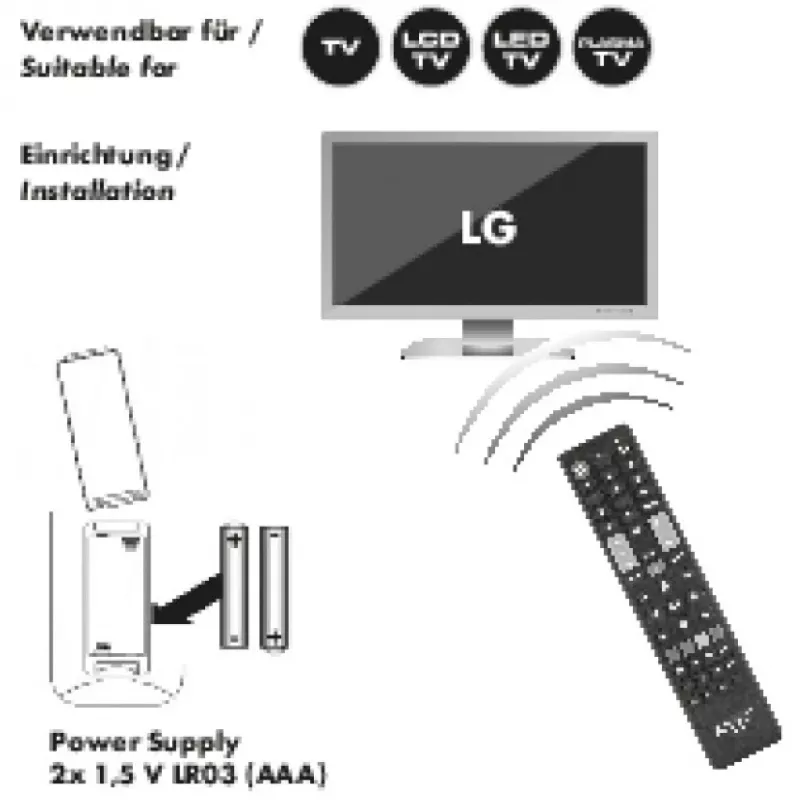Schwaiger UFB100LG 533 IR Wireless teclas negro mando a distancia (UFB100LG 533)