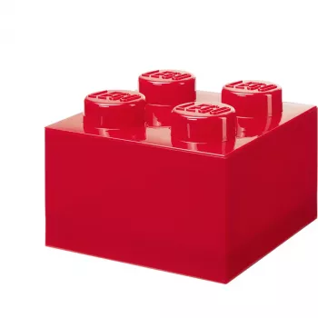 LEGO Ladrillo 4 Rojo Transparente – bloque rojo transparente 4x2 con tetones