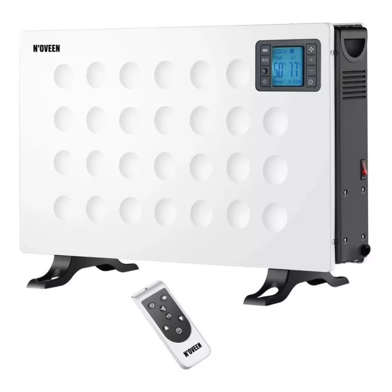 Convector eléctrico NOVEEN CH8000 — 2000 W, 3 niveles de potencia, temporizador, mando a distancia, blanco