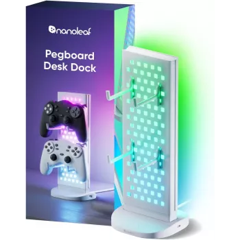Nanoleaf Pegboard Desk Dock, Blanco | 15 W | RGB