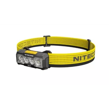 Linterna frontal Nitecore NU27 negra, linterna frontal LED amarilla