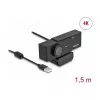 Webcam DeLOCK 96400 8 MP 3840 x 2160 píxeles USB 2.0 negro