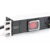 Regleta de enchufes de aluminio Digitus con interruptor. 7 tomas de seguridad. Cable de 2 m