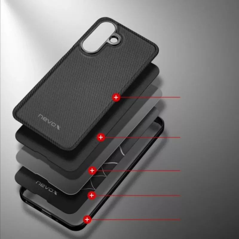 Funda protectora Nevox para Samsung Galaxy A17 5G — StyleShell, negro