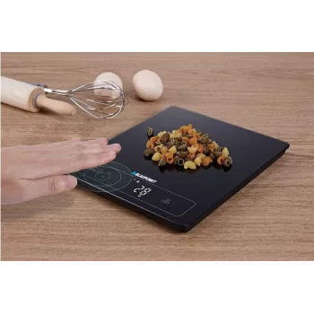 Báscula de cocina electrónica BLAUPUNKT FKS701 — cristal templado, 15 kg, precisión de 1 g, pantalla táctil