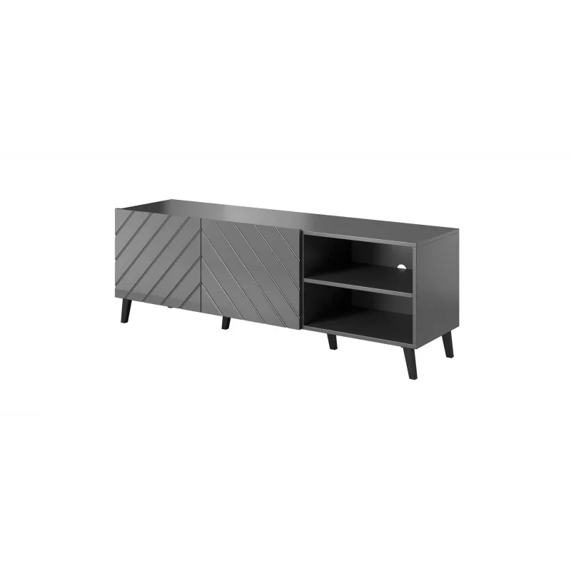 Mueble RTV ABETO 150x42x52 grafito/brillante