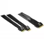 Cable INTER-TECH SFF-8654-8i a 2× SFF-8654-4i, 70 cm cable divisor interno