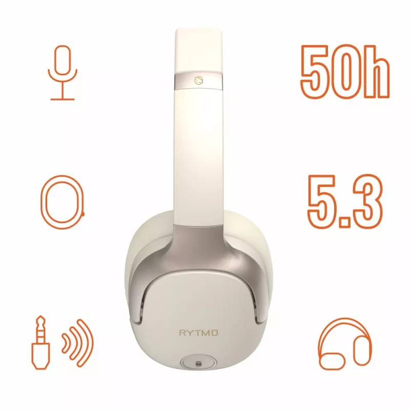 Auriculares Manta HDP1001CR Rytmo Elegance cream