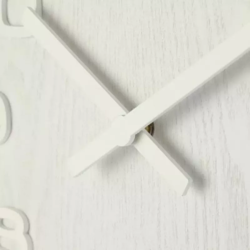 NeXtime 3096WI - Reloj de pared - Reloj de cuarzo - Redondo - Blanco - Madera - Madera