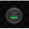 Cargador para coche Unitek P1400A con USB-C y USB-A, 38W, Quick Charge 3.0, entrada 12–24V, negro