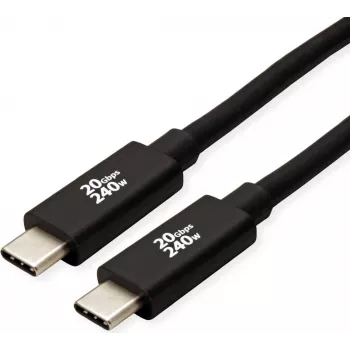 Cable ROLINE USB4 Gen2x2 20Gbit/s C-C ST/ST 240W 3m - Cable - Digital/Datos (11.02.9088)
