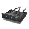 Graugear G-MP01 panel frontal múltiple con hub USB de 3 puertos, 1x USB-C 3.2 Gen2 + 2x USB-A 3.0, negro
